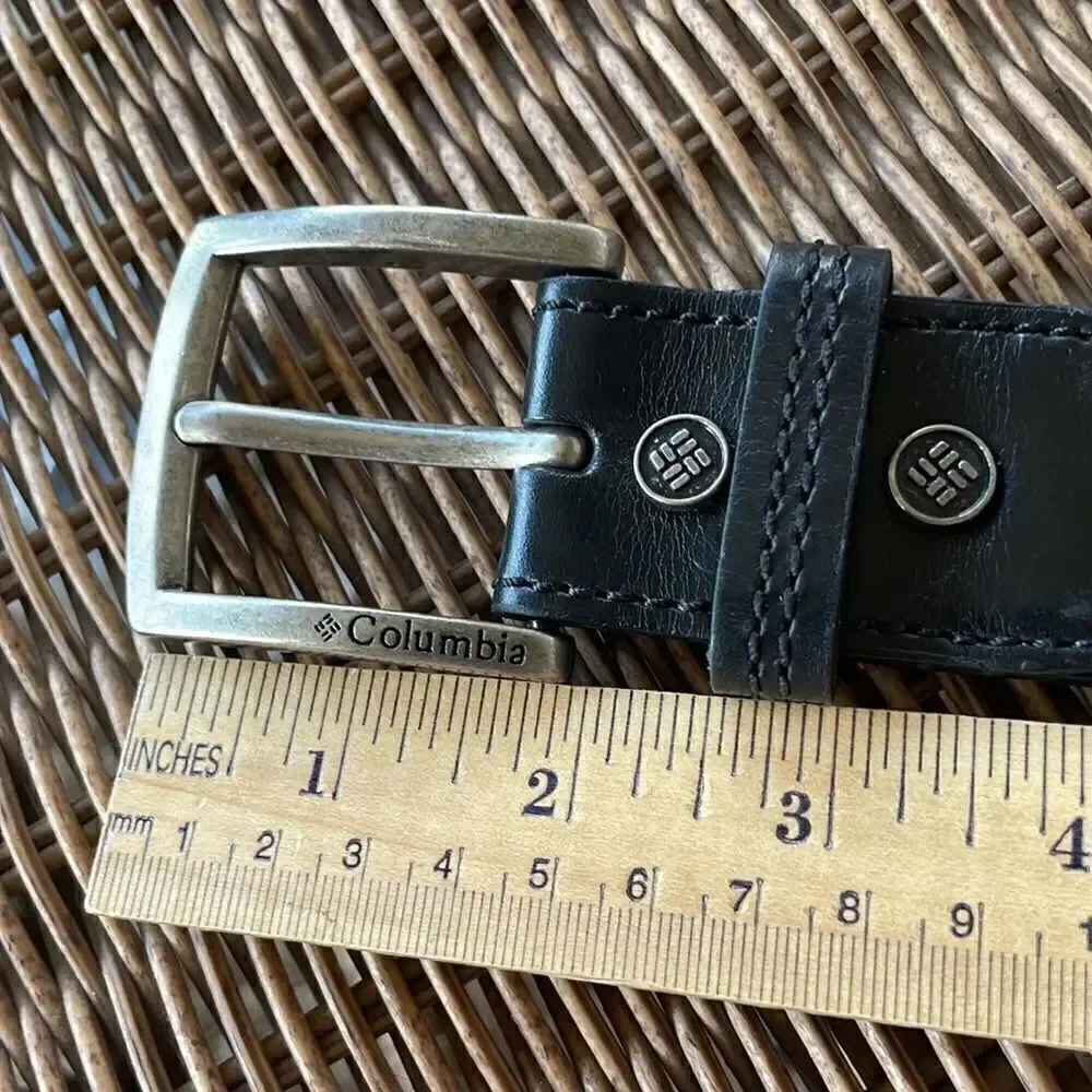 Mens Columbia Black Leather Belt - 34